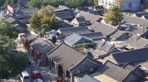 This a view of two Hutongs.